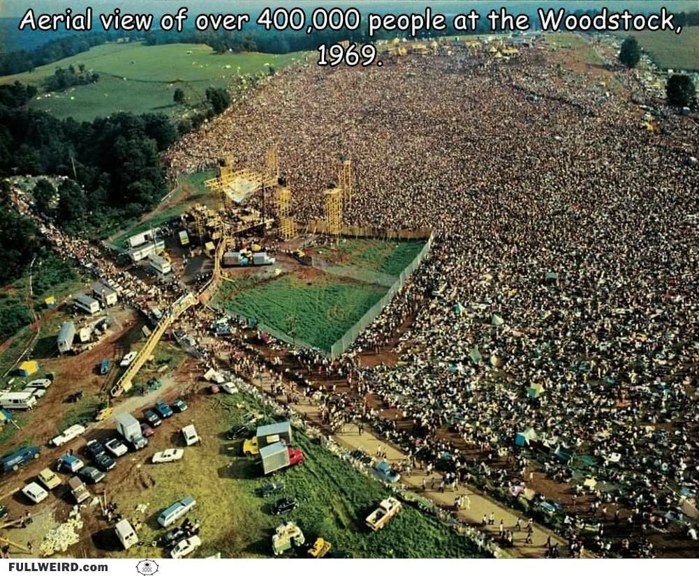 Aerial View Of Woodstock 1969