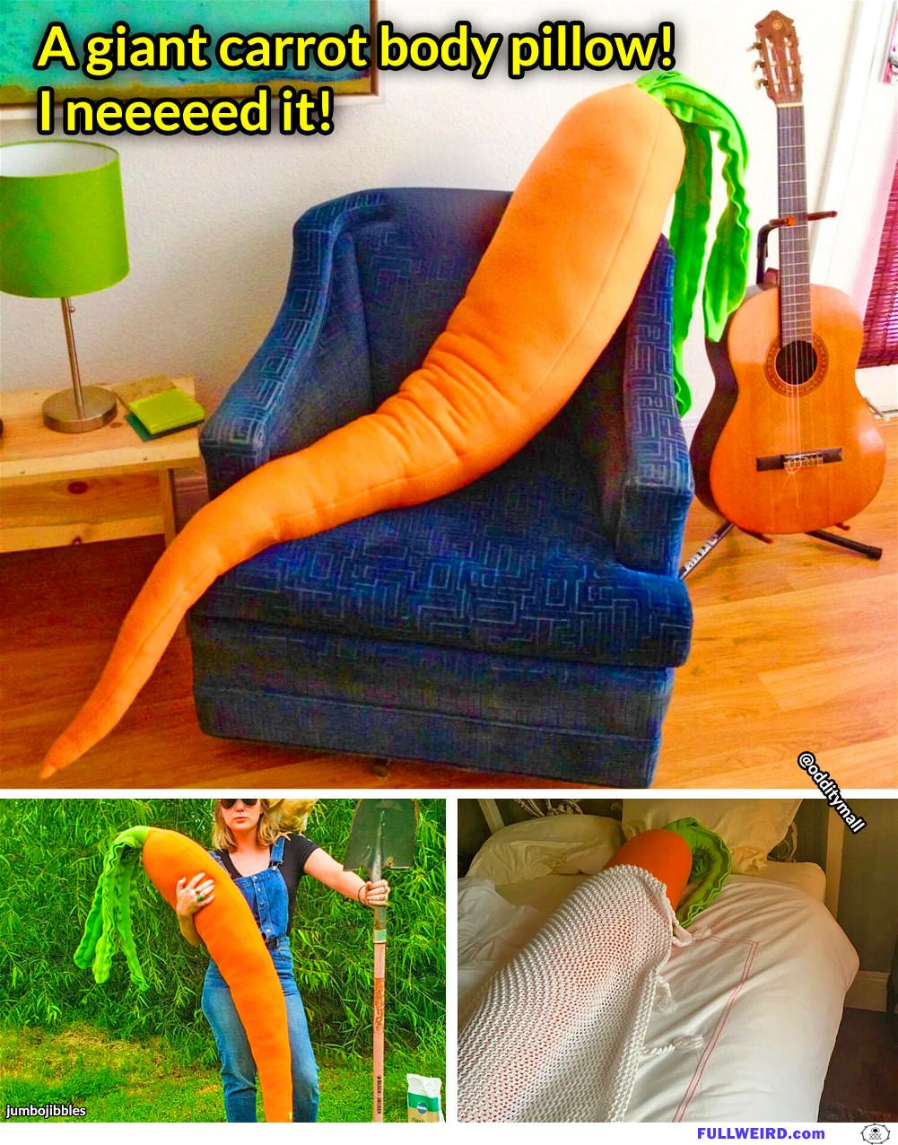 A Giant Carrot Pillow