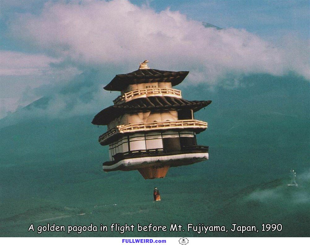 Golden Pagoda In Flight